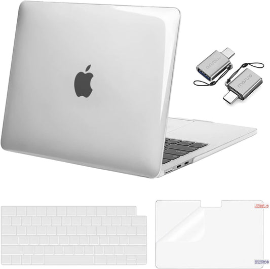 MOSISO Compatible with MacBook Air 13 inch Case 2026 2025 2024 2023 2022 M4 A3240 M3 A3113 M2 A2681, Plastic Hard Shell&Keyboard Cover&ScreenFilm&Type