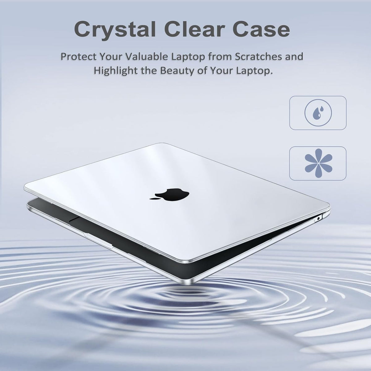 MOSISO Compatible with MacBook Air 13 inch Case 2026 2025 2024 2023 2022 M4 A3240 M3 A3113 M2 A2681, Plastic Hard Shell&Keyboard Cover&ScreenFilm&Type