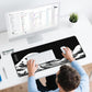 Mouse Pad Gaming - Desk Mat for Keyboard and Mouse - Kanagawa Large Mouse Pad for Desk, Japanese Sea Wave Mousepad (31.5 x 11.8inch)
