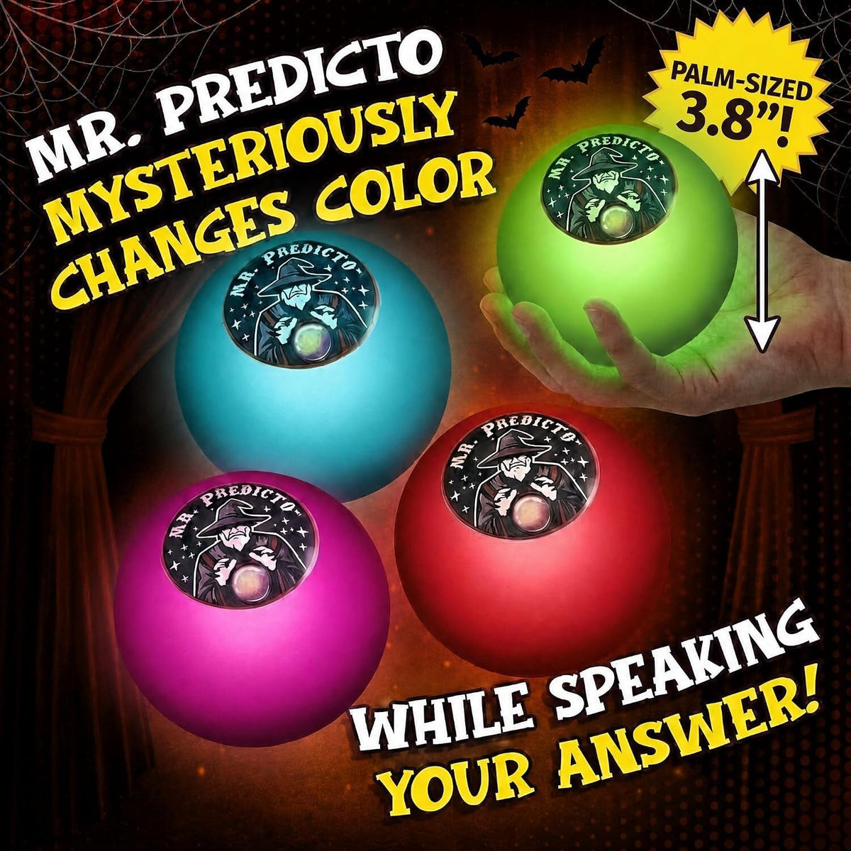 Mr. Predicto Talking Crystal Ball Fortune Teller, Halloween Toy for Kids
