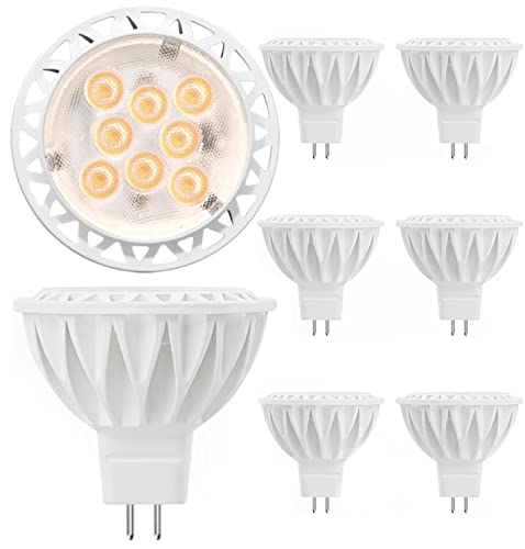 MR16 LED Bulbs 50W Halogen Equivalent Landscape Light Bulbs, 2700K Warm White 5W GU5.3 MR16 12V Spotlight Bulb, Non-Dimmable 38° Beam Angle
