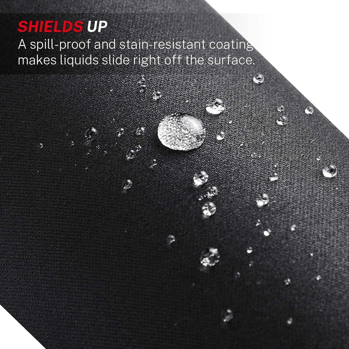 MROCO Mouse Pad, 30% Larger, with Anti-Fray Stitched Edges, Premium-Textured Waterproof Surface, Non-Slip Rubber Base (Black)