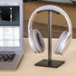 New bee Headphone Stand Headset Holder Earphone Stand with Aluminum Supporting Bar Flexible Headrest ABS Solid Base for All Headphones Size (Black)