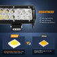Nilight 12 Inch 72W Spot Flood Combo Led Light Bar 2Pcs 4Inch 18W Flood LED Pods Fog Lights Off Road with Wiring Harness Kit-3 Leads