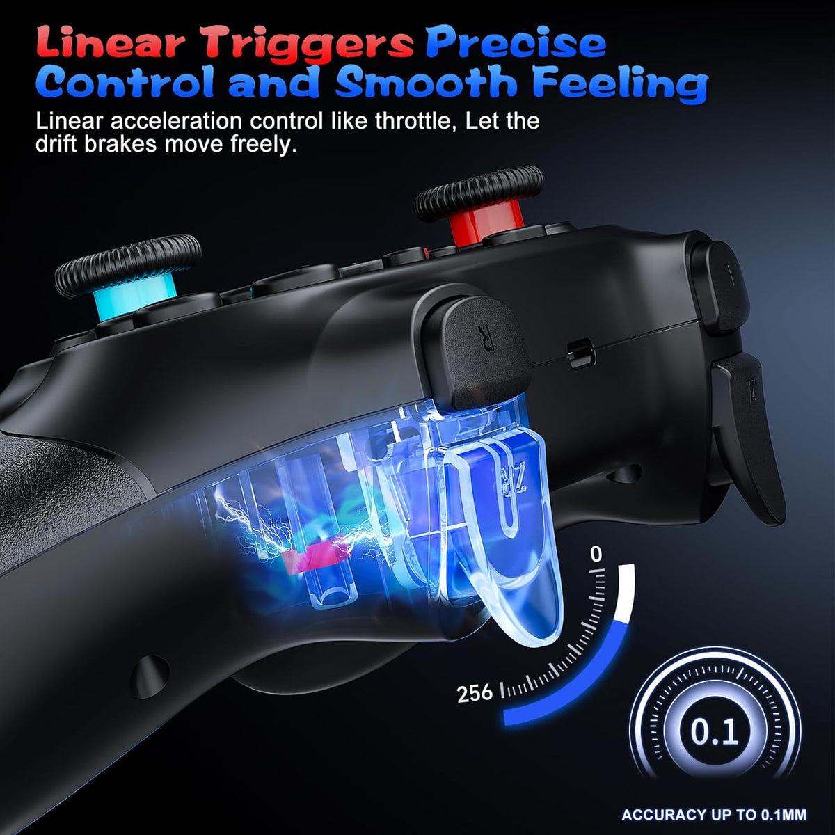 Nonbliep 2 Pack Wireless Controller for Nintendo Switch 2/1 Lite/OLED and PC, with Bluetooth, Turbo, Gyro Axis, Dual Vibration, and Screenshot