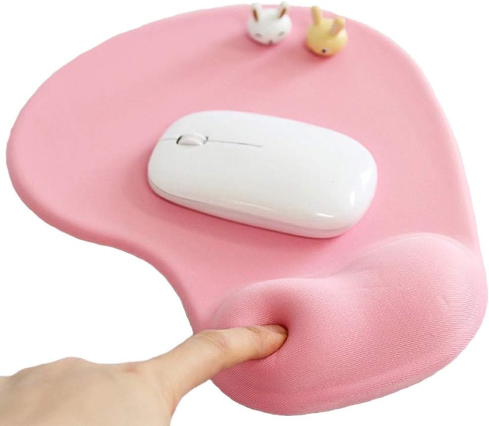 Office Mousepad with Gel Wrist Support - Ergonomic Gaming Desktop Mouse Pad Wrist Rest - Design Gamepad Mat Rubber Base for Laptop Computer