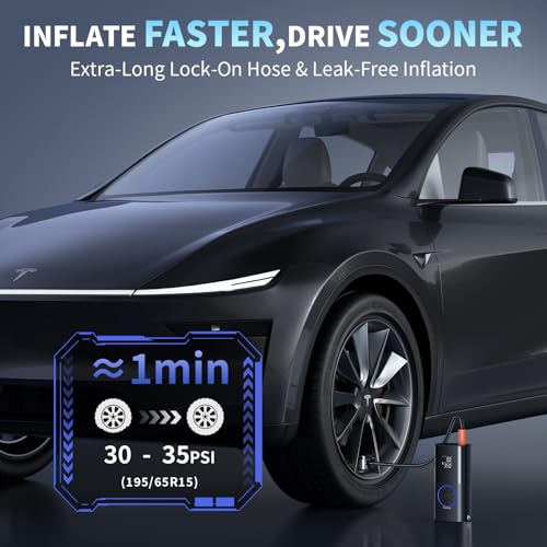 OlarHike Tire Inflator Portable Air Compressor, Smart Dual Hose System, 160PSI Auto Air Pump for Car Tires, Bike, Bicycle, Motorcycles