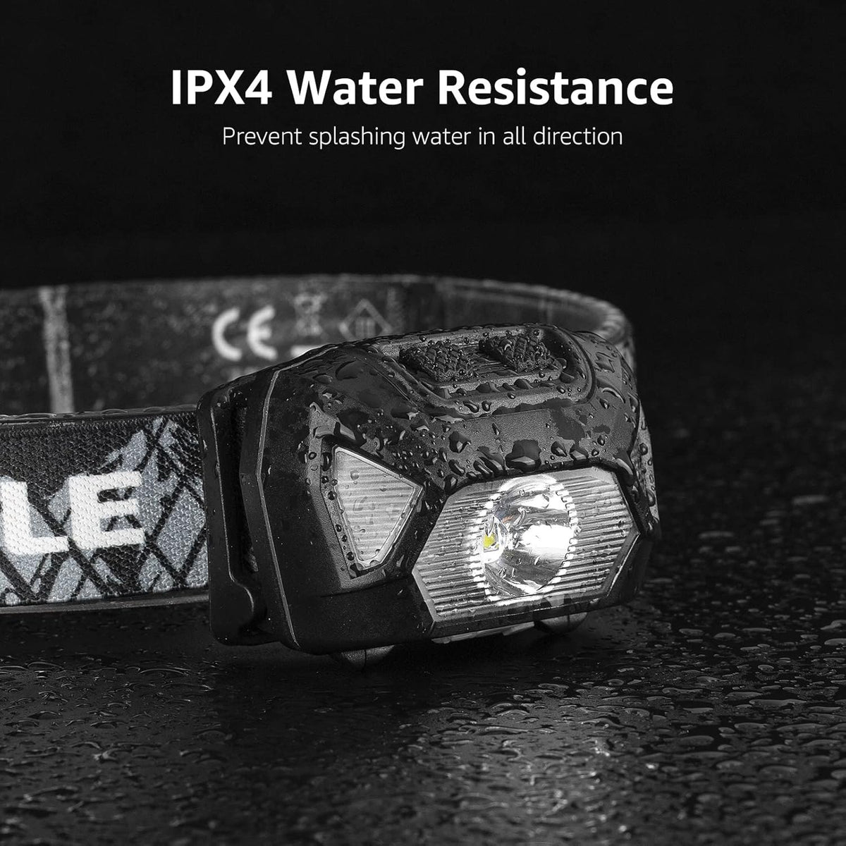 Lepro LE Headlamp Rechargeable, LED Head Lamp with 6 Modes for Camping & Hiking Gear Essentials, IPX4 Waterproof High Lumen Bright Headlight