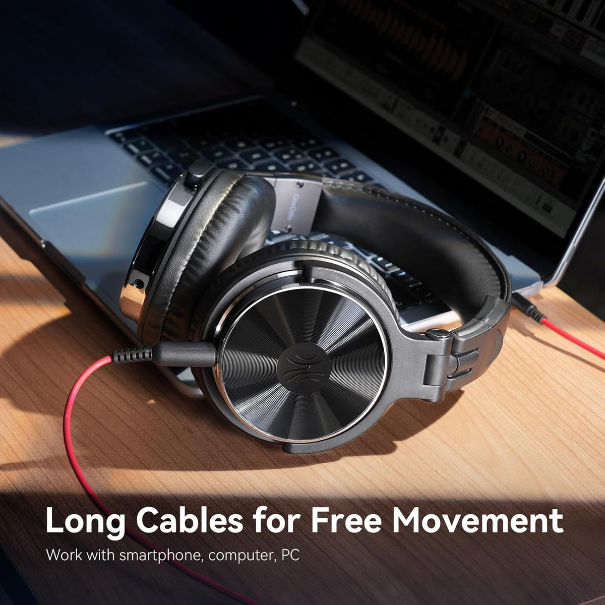 OneOdio Wired Over Ear Headphones Hi-Res Studio Monitor & Mixing DJ Stereo Headsets with 50mm Drivers and 1/4 to 3.5mm Jack (Black)