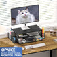OPNICE Desk Organizer and Accessories, 2-Tier Computer Monitor Stand Riser with Drawer and 2 Pen Holders, Laptop Stand (Black)