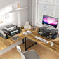 OPNICE Desk Organizer and Accessories, 2-Tier Computer Monitor Stand Riser with Drawer and 2 Pen Holders, Laptop Stand (Black)