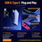 Ozeino 2.4GHz Wireless Gaming Headset for PC, Ps5, Ps4 - Lossless Audio USB & Type-C Ultra Stable Gaming Headphones with Flip Microphone