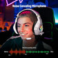 Ozeino Gaming Headset for PC, Ps4, Ps5, Xbox Headset with 7.1 Surround Sound Gaming Headphones with Noise Canceling Mic, LED Light Over Ear Headphones