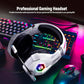Ozeino Gaming Headset for PC, Ps4, Ps5, Xbox Headset with 7.1 Surround Sound Gaming Headphones with Noise Canceling Mic, LED Light Over Ear Headphones