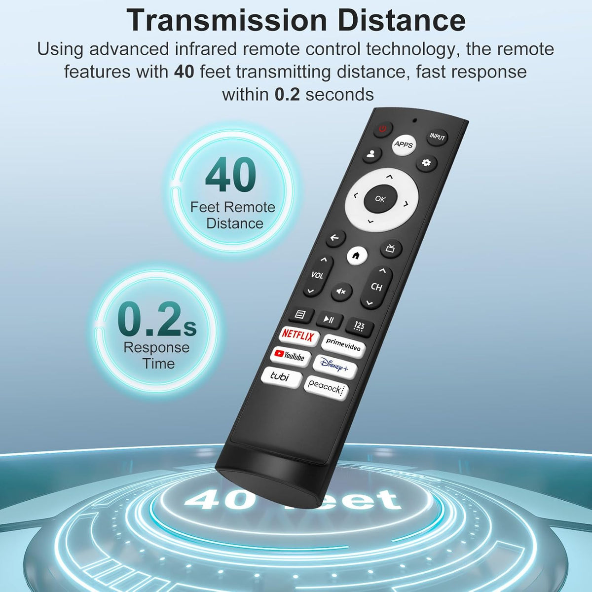 Pack of 2 for Hisense TV Remote Replacement, Compatible with Hisense Google UHD ULED QLED 4K Smart TVs