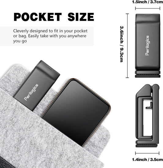 Perilogics Universal in Flight Airplane Phone Holder Mount. Hands Free Viewing with Multi-Directional Dual 360 Degree Rotation. Pocket Size Must Have