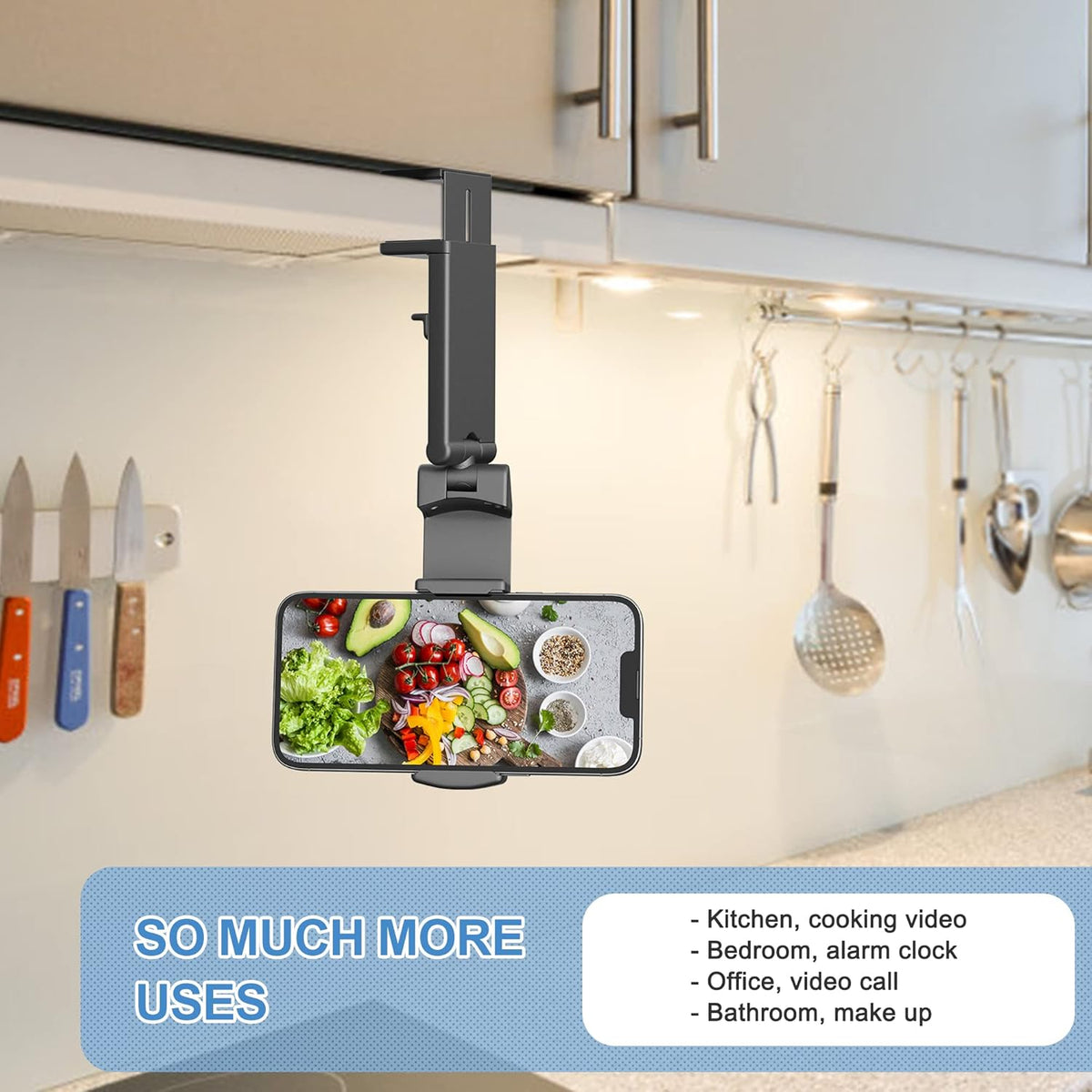 Perilogics Universal in Flight Airplane Phone Holder Mount. Hands Free Viewing with Multi-Directional Dual 360 Degree Rotation. Pocket Size Must Have
