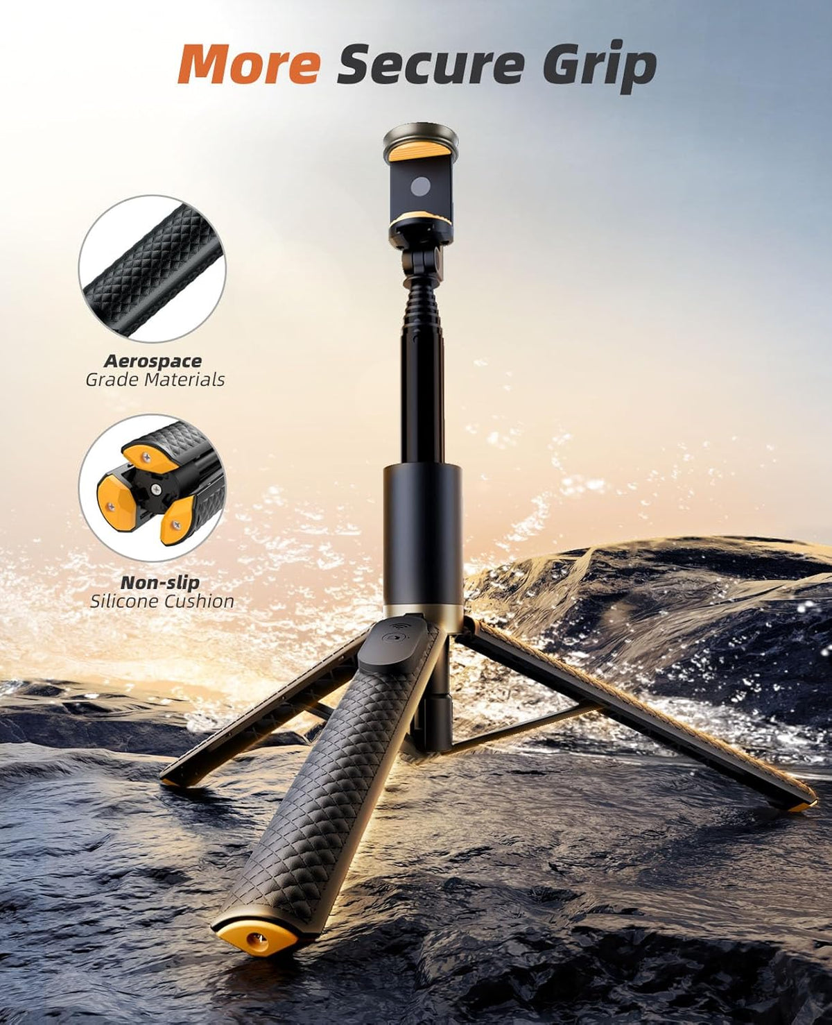 Phone Tripod & Selfie Stick with Remote, Portable, Lightweight for Video Recording Vlog, Extendable Travel Tripod Stand Compatible with iPhone Android
