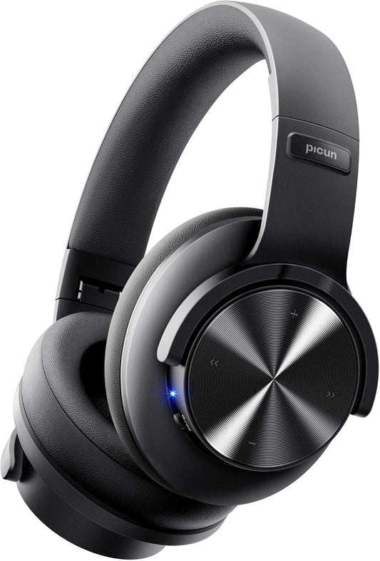 Picun B8 Bluetooth Headphones, 120H Playtime Headphone Wireless Bluetooth with 3 EQ Modes, Low Latency, Hands-Free Calls, Over Ear Headphones