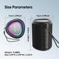 Portable Bluetooth Speaker Beach Vacation Essentials, Powerful Crystal Clear Sound/Dynamic Light/IPX5 Waterproof/All Day Playtime/BT 5.3/TWS Paring