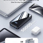 Portable Charger, 50000mAh Power Bank Built-in Cable, 22.5W PD USB C In & Out Fast Charging, External Battery Pack with 6 Output & 2 Input (Black)
