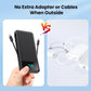 Portable Charger for iPhone with Built-in Cables and Wall Plug, Upgraded 13800mAh Fast Charging USB C Power Bank