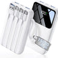 15000mAh Portable Charger Power Bank, Smaller Built-in 4 Cables White