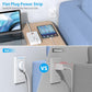 Power Strip with USB, Surge Protector Flat Plug with 8 Widely Spaced Outlets and 6 USB Ports(1 USB C)
