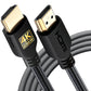 PowerBear 4K HDMI Cable 10 ft - High Speed Hdmi Cables, Braided Nylon & Gold Connectors, 4K @ 60Hz, Ultra HD, 2K, 1080P, ARC & CL3 Rated - for Laptop