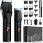 Professional Hair Clippers for Men Cordless Trimmers Kit with LED Display Electric Beard Trimmer (Black)