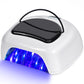 Professional Rechargeable 96W UV LED Nail Lamp, Cordless Nail Dryer with 4 Timer Settings, Portable Design & Auto Sensor (White+Black)