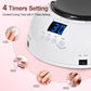 Professional Rechargeable 96W UV LED Nail Lamp, Cordless Nail Dryer with 4 Timer Settings, Portable Design & Auto Sensor (White+Black)