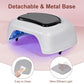 Professional Rechargeable 96W UV LED Nail Lamp, Cordless Nail Dryer with 4 Timer Settings, Portable Design & Auto Sensor (White+Black)
