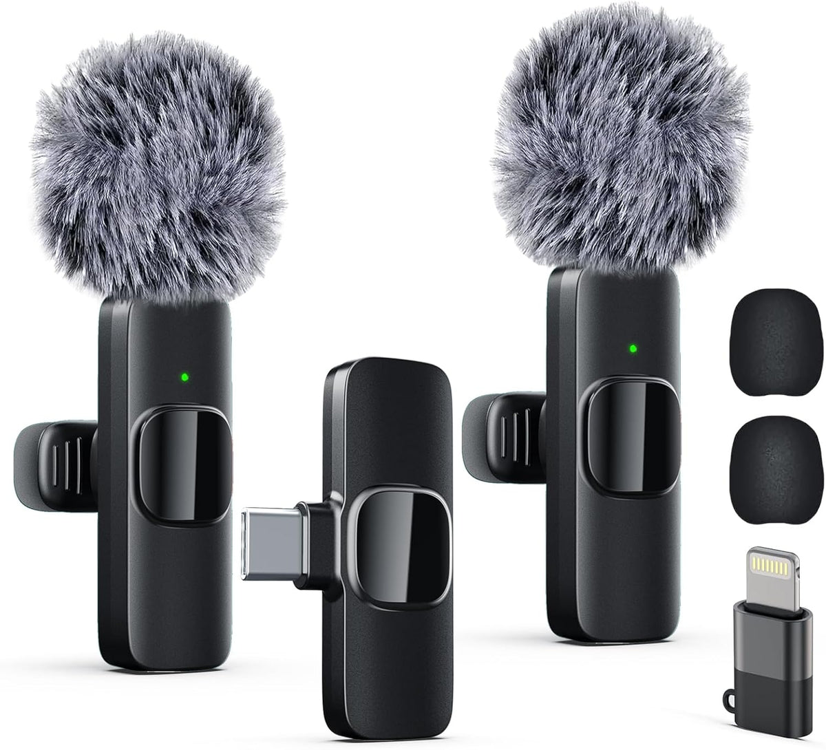 Professional Wireless Lavalier Lapel Microphone for iPhone, iPad, mini Video Recording Mic forInterview Video Podcast Vlog YouTube&Livestream