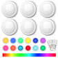 Puck Lights with Remote Control, Battery Operated LED Push Light Wireless, 13 Color RGB - for Closet, Bedroom Wall, Under Cabinet (6 Pack)