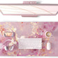 QIYI Large Mouse Pad, Cute Pink Desk Mat for Desktop, Women Girls PU Leather Desk Pad Waterproof Gaming Mousepad