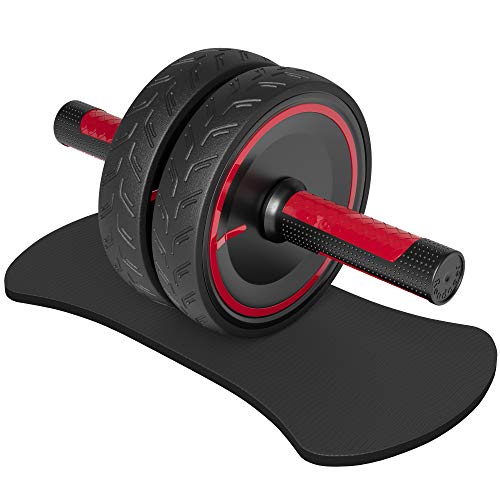 READAEER Ab Roller Wheel, Heavy Duty Workout Equipment for Home Gym, Professional Metal Handle with Rubber Surface Abdominal Exercise Wheel
