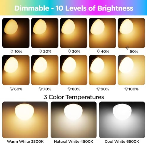 Rechargeable Battery Operated Light Bulb with Remote Control 2 Packs, 350LM Dimmable Detachable LED Bulb with 15 Colors Selectable & 3 Timer
