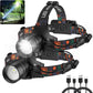 Rechargeable Headlamp 2Pack, 99000 Lumens Super Bright LED Head Lamp with 3 Modes, 90° Adjustable Head Lights for Forehead