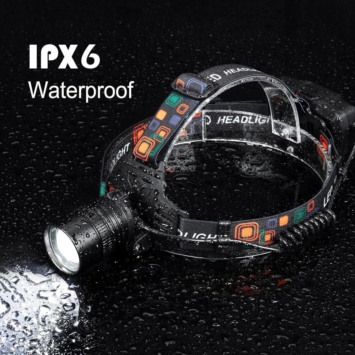 Rechargeable Headlamp 2Pack, 99000 Lumens Super Bright LED Head Lamp with 3 Modes, 90° Adjustable Head Lights for Forehead