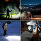 Rechargeable Headlamp 2Pack, 99000 Lumens Super Bright LED Head Lamp with 3 Modes, 90° Adjustable Head Lights for Forehead