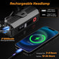 Rechargeable Headlamp Super Bright, High Lumens Head Lamp with 9 Modes, Zoomable Headlamp for Adults 90° Adjustable