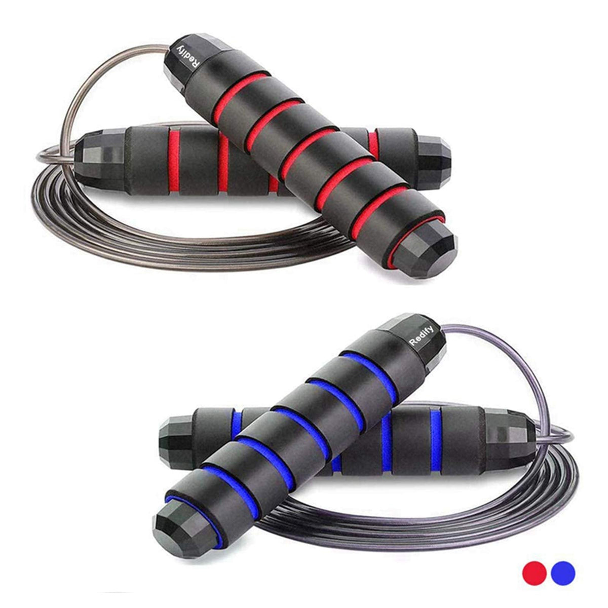Redify Jump Rope, Jump Ropes for Fitness for Women Men and Kids, Speed Jumping Rope for Workout with Ball Bearings, Adjustable Skipping Rope