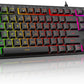 Redragon K521 Upgrade Rainbow LED Gaming Keyboard, 104 Keys Wired Mechanical Feeling Keyboard with Multimedia Keys, One-Touch Backlit, Anti-Ghosting