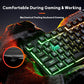 Redragon K521 Upgrade Rainbow LED Gaming Keyboard, 104 Keys Wired Mechanical Feeling Keyboard with Multimedia Keys, One-Touch Backlit, Anti-Ghosting