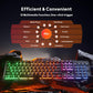 Redragon K521 Upgrade Rainbow LED Gaming Keyboard, 104 Keys Wired Mechanical Feeling Keyboard with Multimedia Keys, One-Touch Backlit, Anti-Ghosting