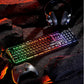 Redragon K521 Upgrade Rainbow LED Gaming Keyboard, 104 Keys Wired Mechanical Feeling Keyboard with Multimedia Keys, One-Touch Backlit, Anti-Ghosting