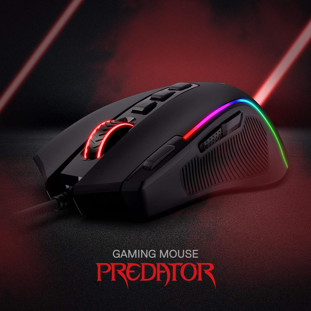 Redragon M612 Predator RGB Gaming Mouse, 8000 DPI Wired Optical Mouse with 11 Programmable Buttons & 5 Backlit Modes