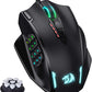 Redragon M908 Impact RGB LED MMO Gaming Mouse with 12 Side Buttons, Optical Wired Ergonomic Mouse with Max 12,400DPI, High Precision