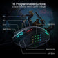 Redragon M908 Impact RGB LED MMO Gaming Mouse with 12 Side Buttons, Optical Wired Ergonomic Mouse with Max 12,400DPI, High Precision